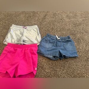 All in Motion Kids Shorts Trio - Pink, Silver, Blue